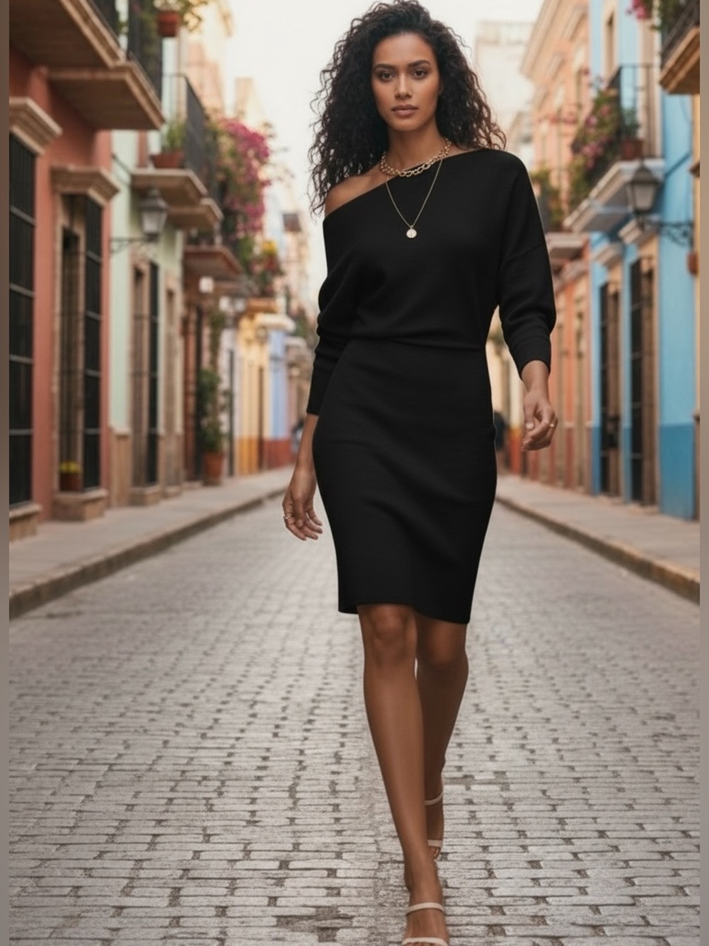 NWT | Banana Republic | Serene Sweater Dress | Black | Size M Tall